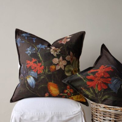 Linen Cushion -60x60- Botany Bunch Baroque