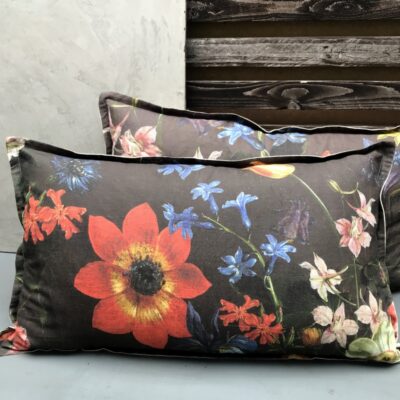 Linen Cushion -50x90- Botany Bunch