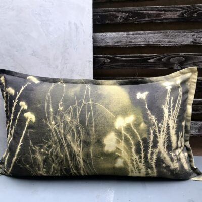 Linen Cushion -50x90- Grassland Gold