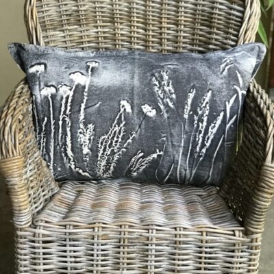 Linen Cushion -45x70- Grey Grassland