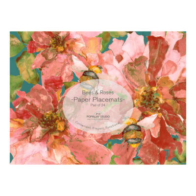 Paper Placemat-Bees & Roses