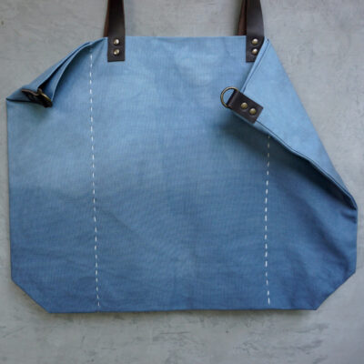 Tote Bag- Cloud Blue Dyed Cotton Canvas